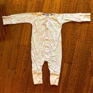 Magnetic Me Coral Floral Pattern | “Grow with Me” style pajamas | 0-3 month
